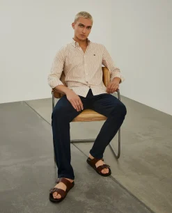 Camisa de riscas slim fit