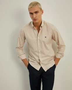 Camisa de riscas slim fit