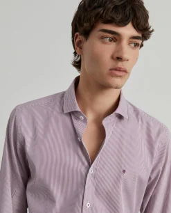 Camisa de riscas slim fit