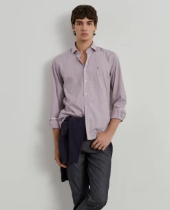 Camisa de riscas slim fit