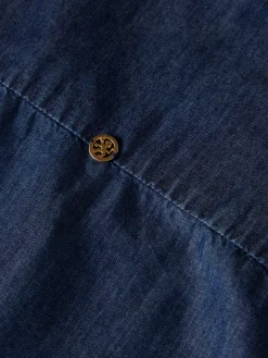 Camisa denim de manga curta