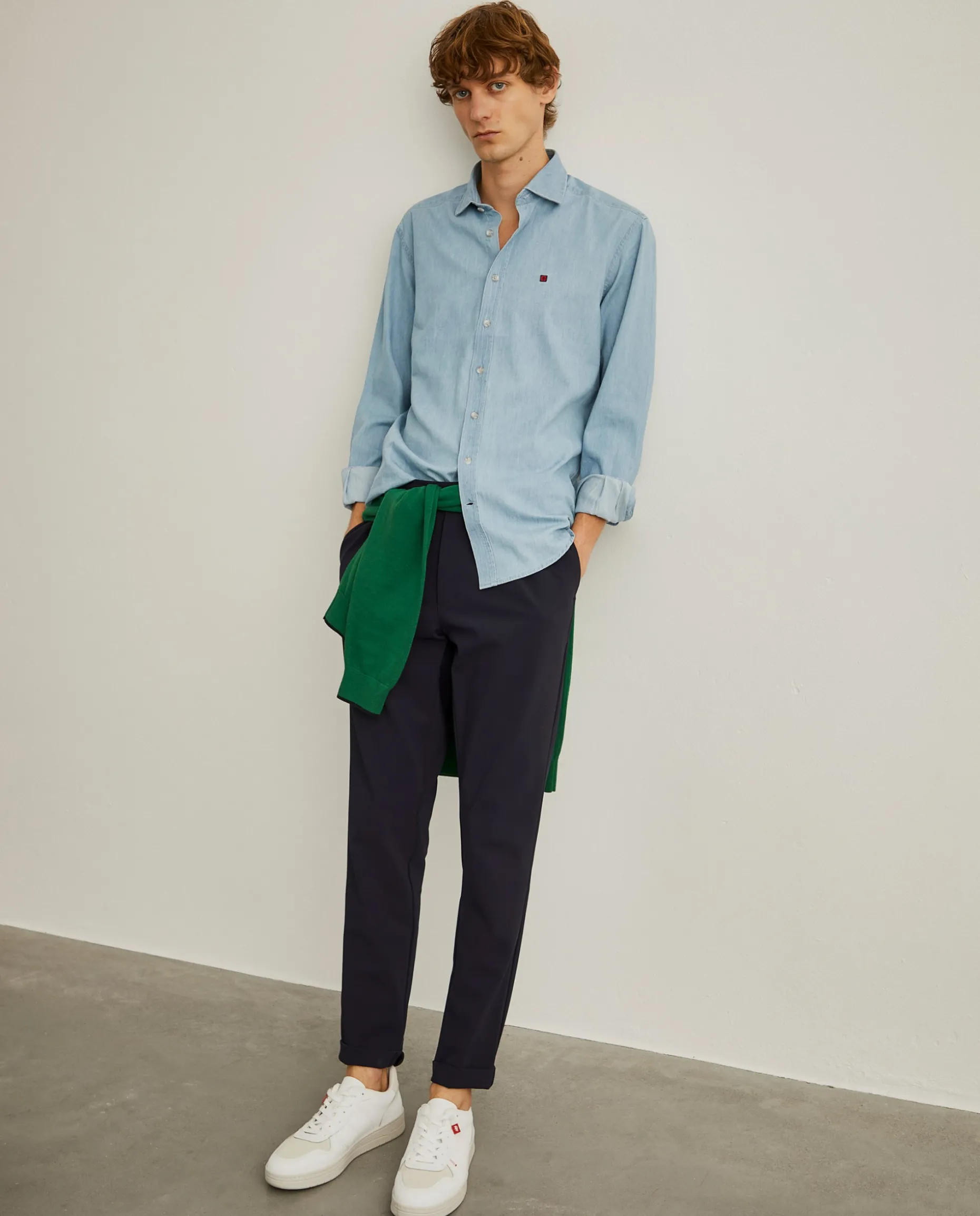 Camisa denim slim fit