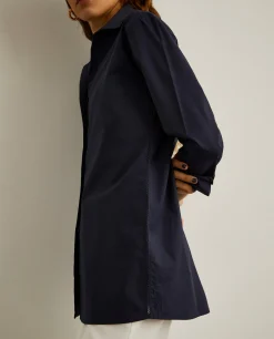 Camisa em algodão com bordado inglês