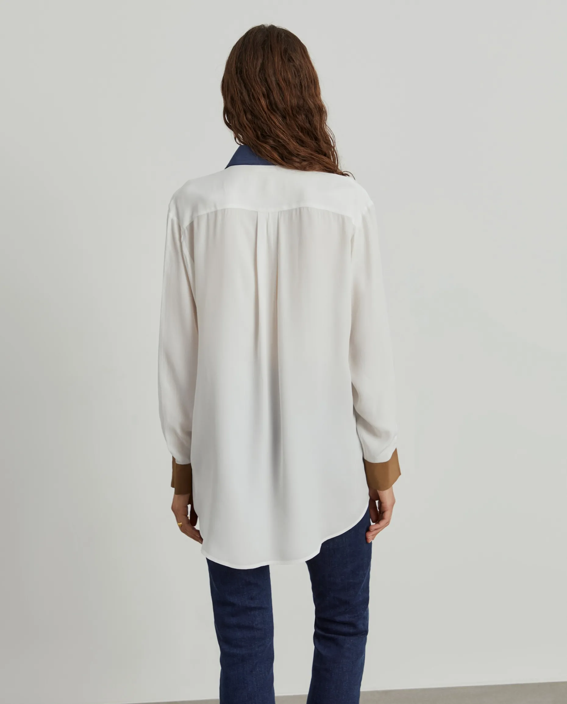 Camisa fluida tricolor