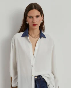 Camisa fluida tricolor