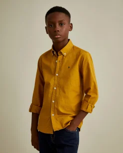 Camisa manga comprida em algodão