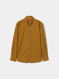 Camisa manga comprida em algodão