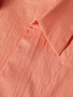 Camisa mangas abalonadas com decote em V