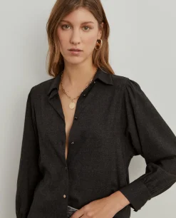 Camisa oversize assimétrica