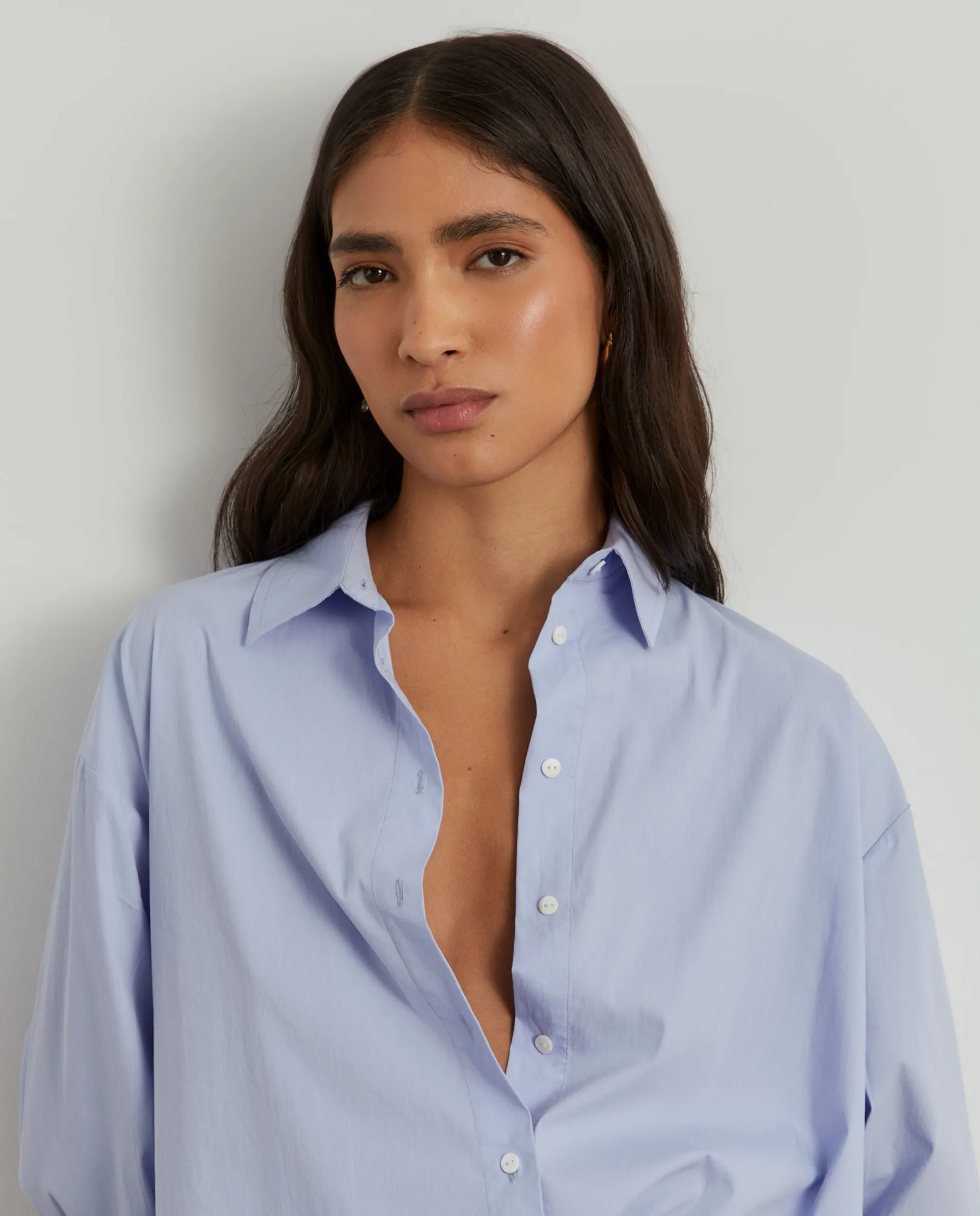 Camisa oversize em popeline