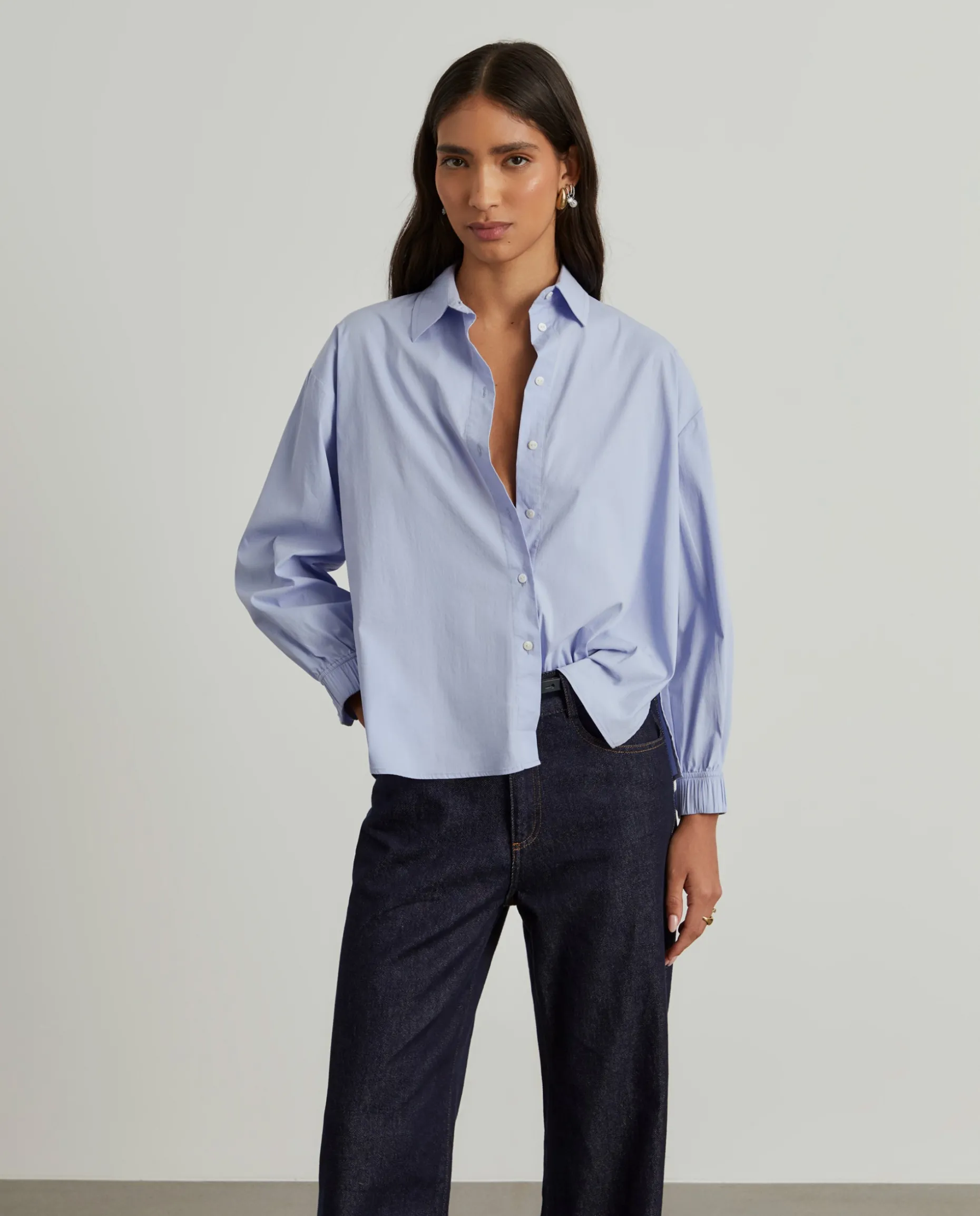 Camisa oversize em popeline