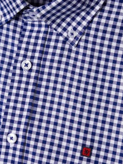 Camisa oxford aos quadrados slim fit