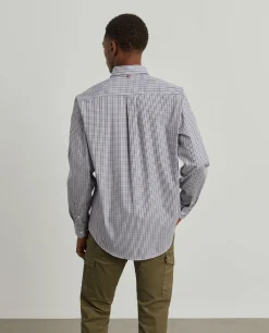 Camisa para homem regular fit de algodão em cor lisa