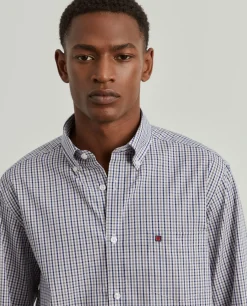 Camisa para homem regular fit de algodão em cor lisa