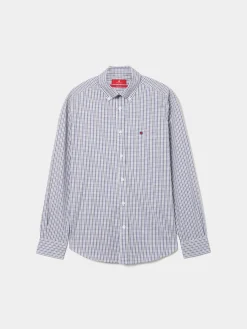 Camisa para homem regular fit de algodão em cor lisa