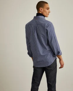 Camisa regular fit com padrão de xadrez
