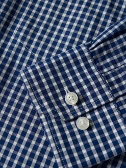 Camisa regular fit com padrão de xadrez