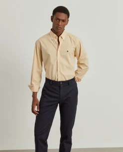 Camisa regular fit com padrão de quadrados