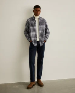 Camisa regular fit com padrão de xadrez