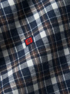 Camisa regular fit com padrão de xadrez