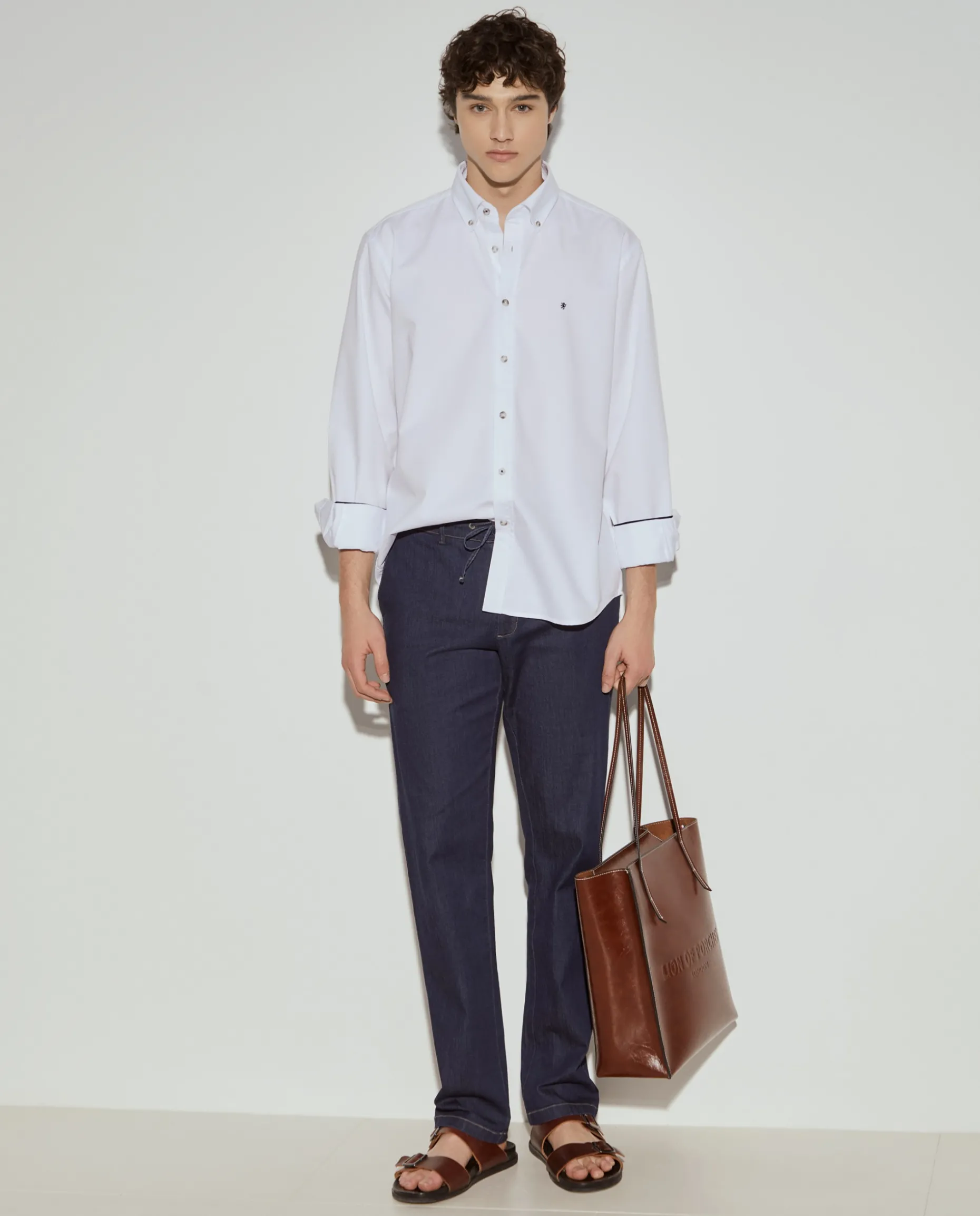 Camisa regular fit de algodão