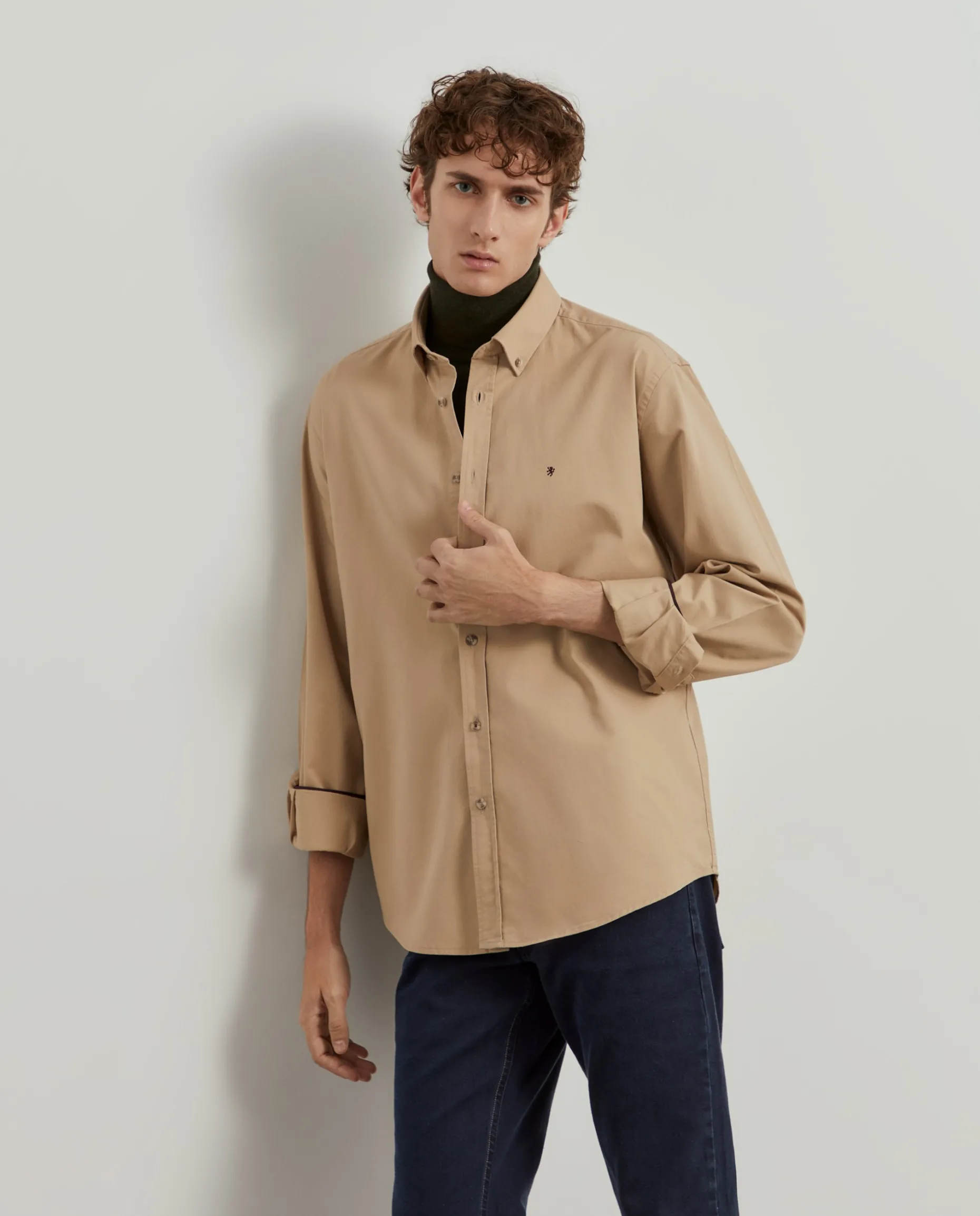 Camisa regular fit de algodão