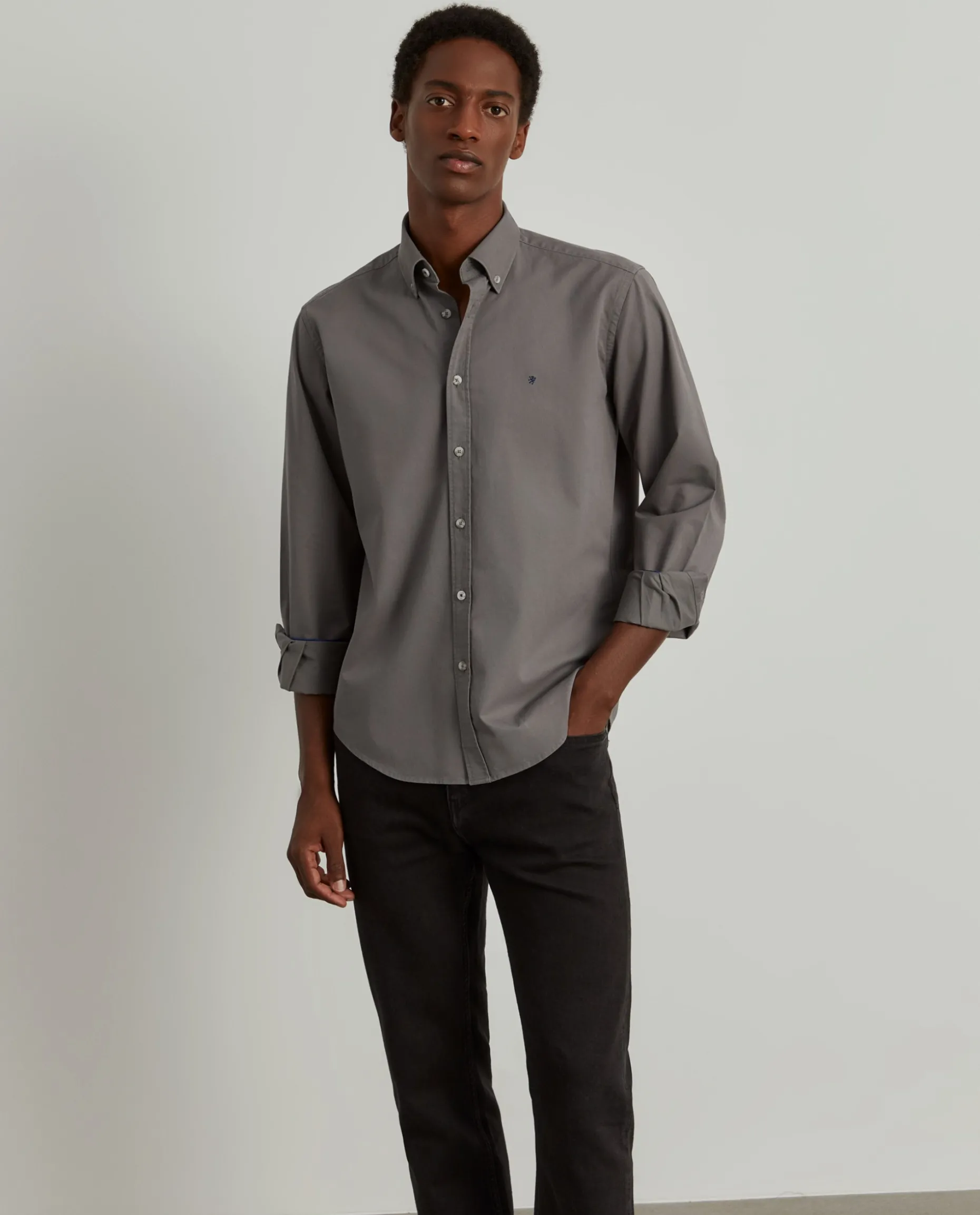 Camisa regular fit de algodão