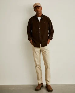 Camisa regular fit de bombazine