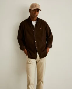 Camisa regular fit de bombazine