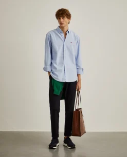 Camisa regular fit em algodão