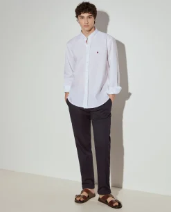 Camisa regular fit em algodão