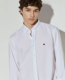 Camisa regular fit em algodão