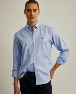 Camisa regular fit em tecido oxford