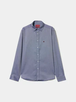 Camisa regular fit em tecido oxford