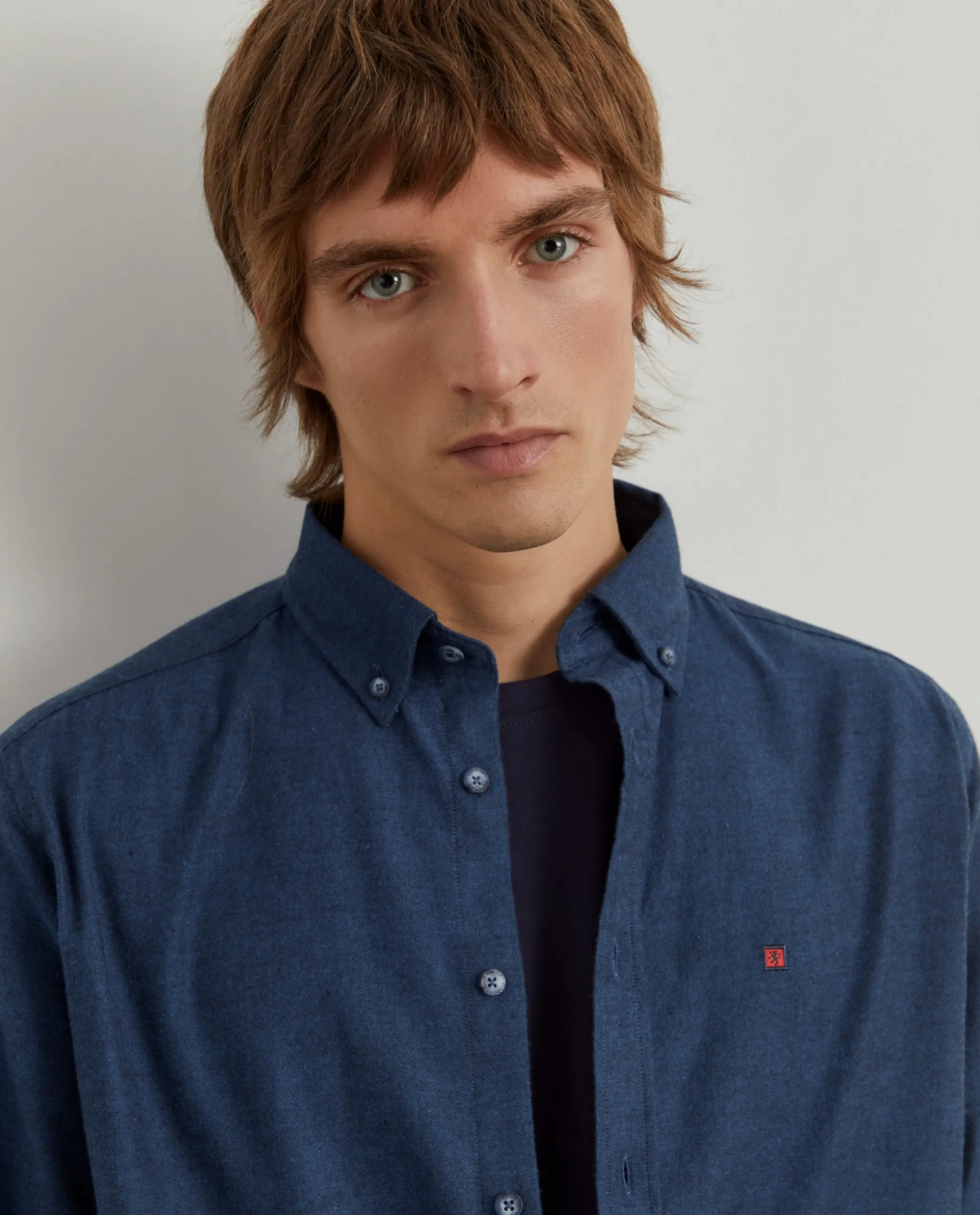 Camisa regular fit flanela