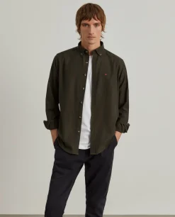 Camisa regular fit flanela