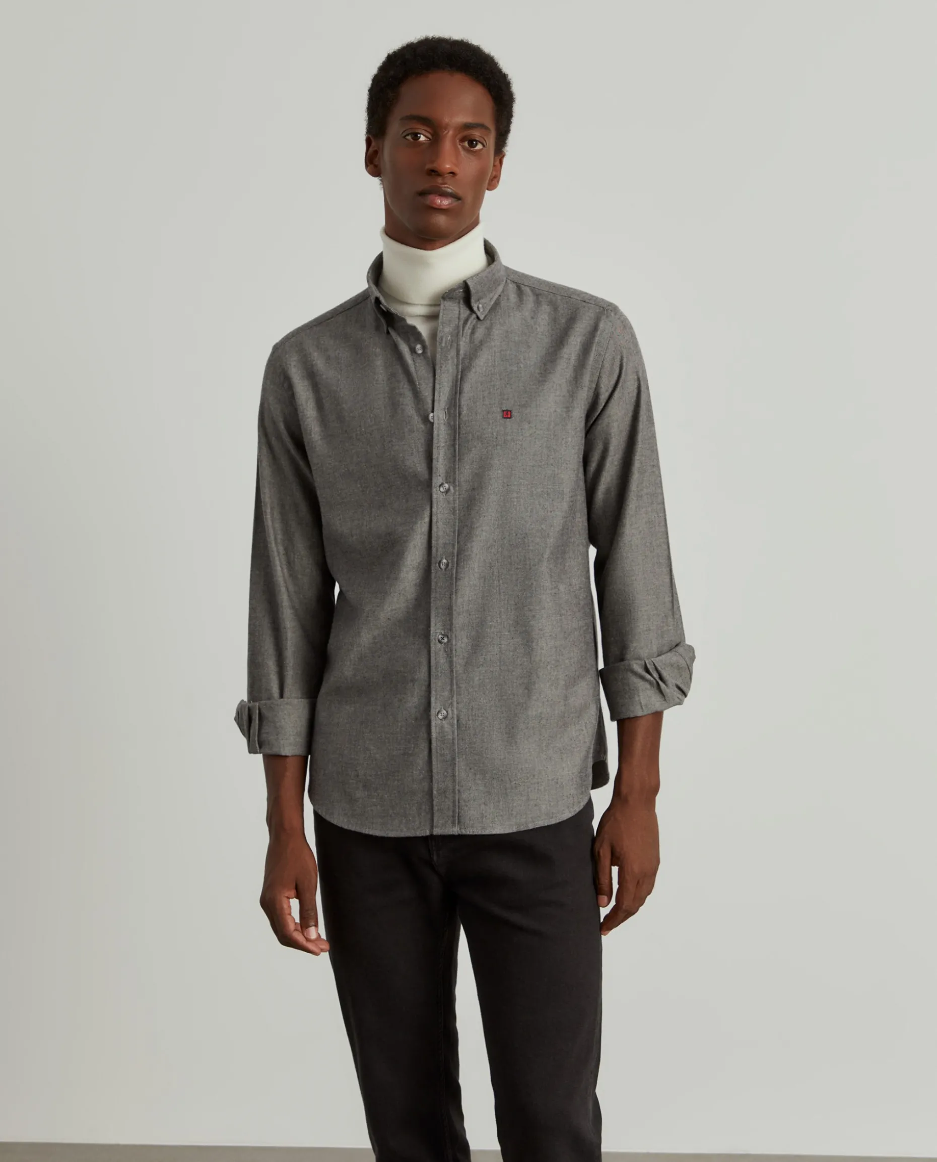 Camisa regular fit flanela