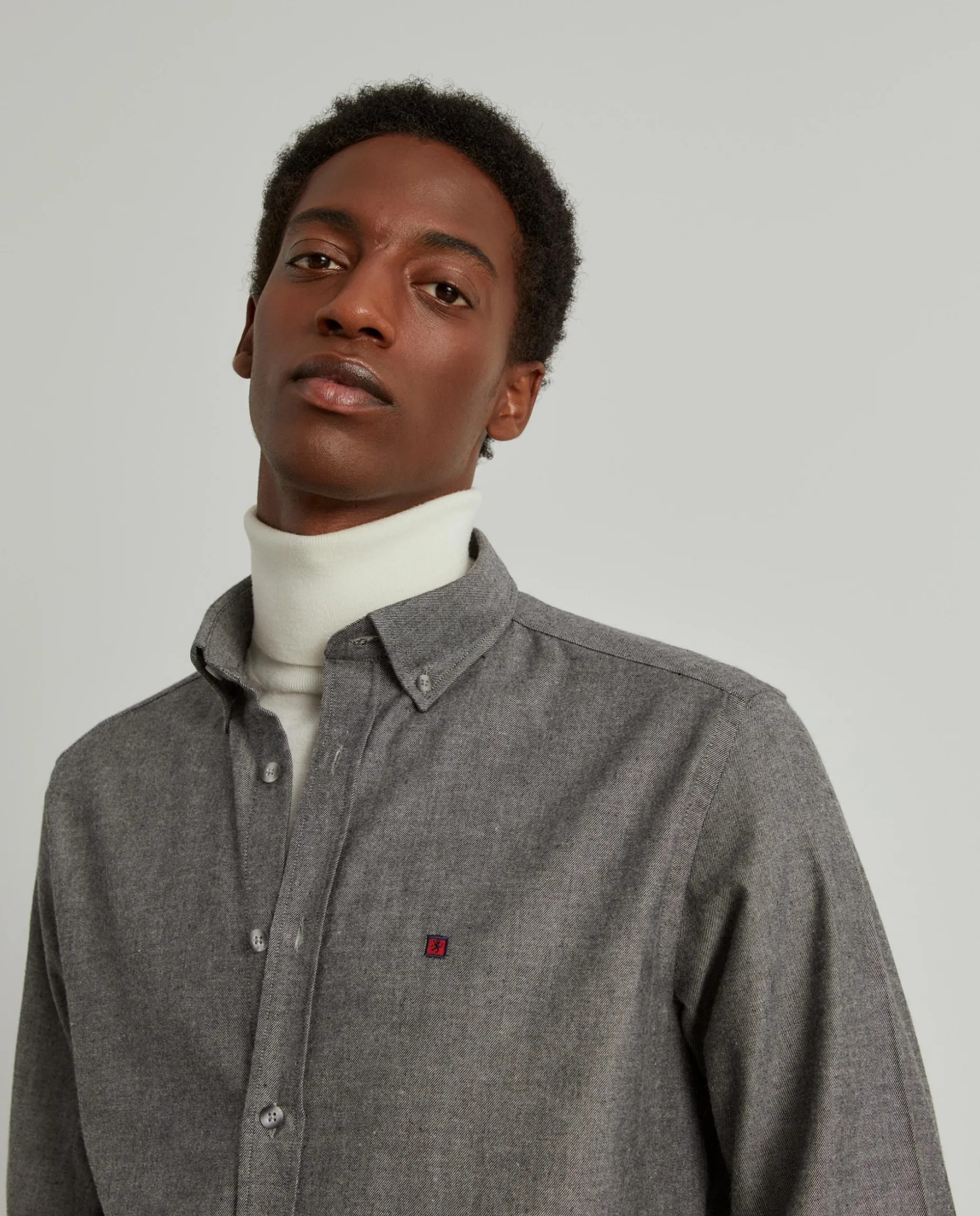 Camisa regular fit flanela