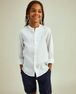 Camisa slim fit 100% linho