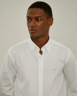 Camisa slim fit algodão garment dye