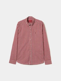 Camisa slim fit aos quadrados