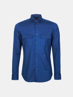 Camisa slim fit com bolsos