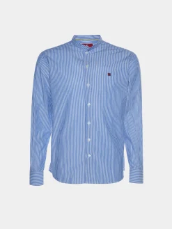 Camisa slim fit com gola mao