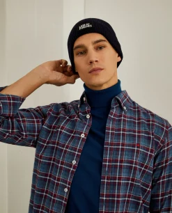 Camisa slim fit com padrão de xadrez