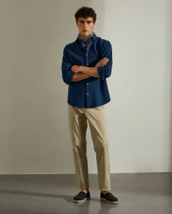 Camisa slim fit com textura