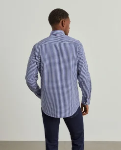Camisa slim fit de algodão em cor lisa