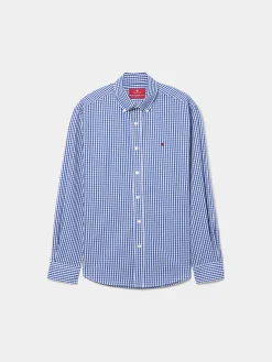 Camisa slim fit de algodão em cor lisa