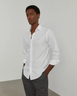 Camisa slim fit de algodão