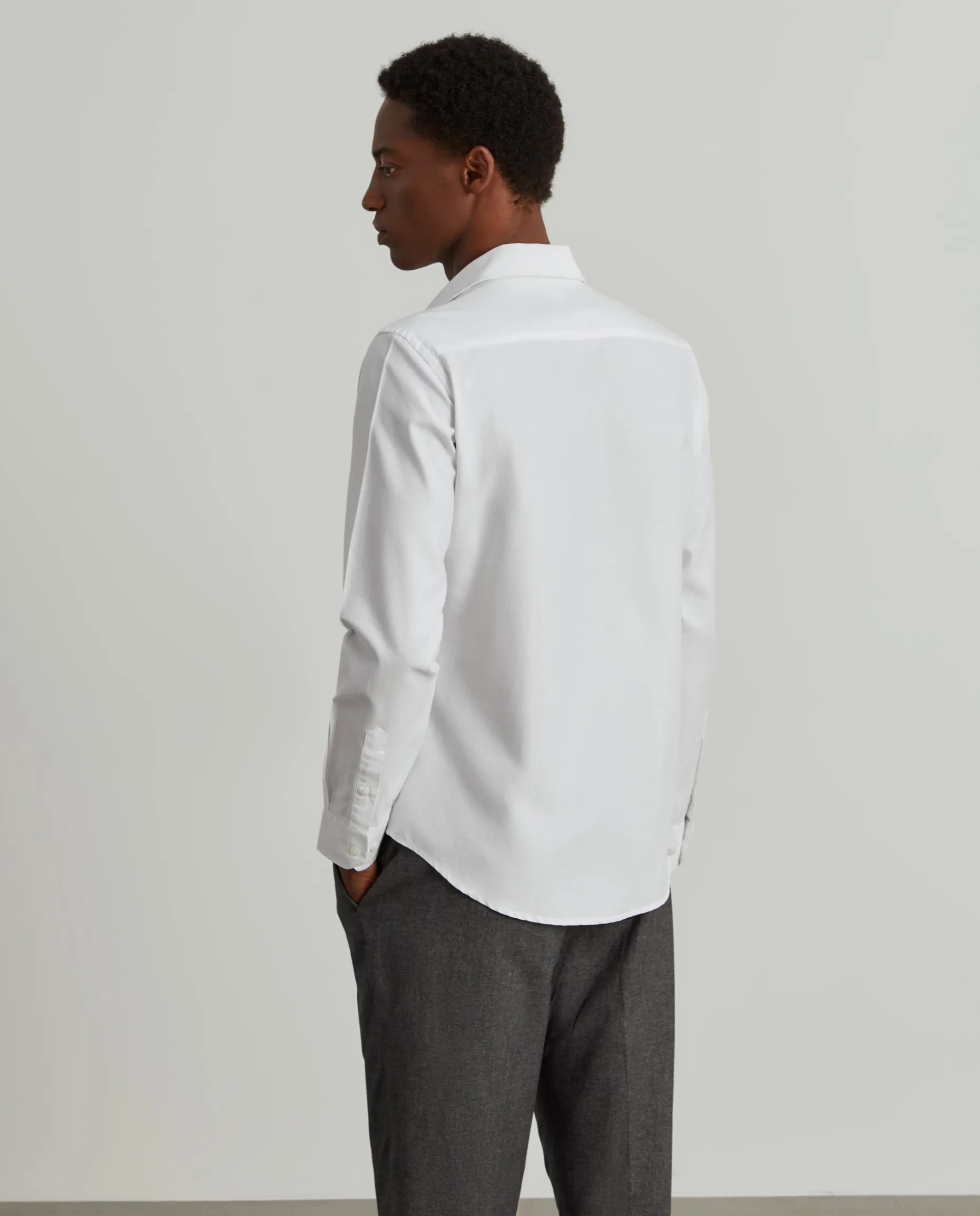 Camisa slim fit de algodão