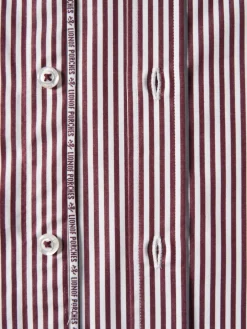Camisa slim fit de algodão às riscas